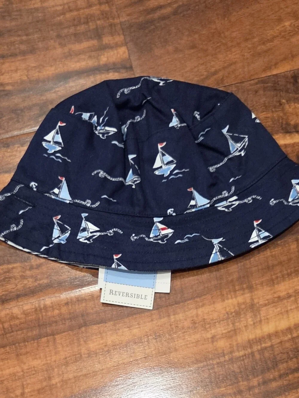 Janie and Jack NWT 6-12 Months Sailboat Shortall, Bodysuit and Reversible Sunhat
